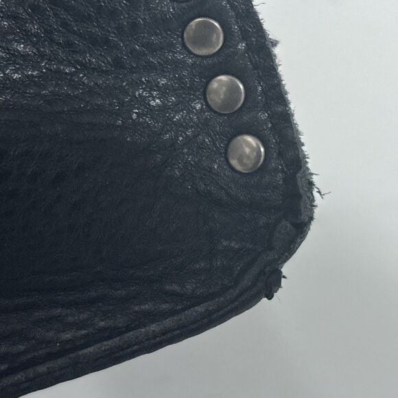 The Sak Silverlake Leather Crossbody Shoulder Bag Black Studded Boho Biker Moto - Picture 8 of 16
